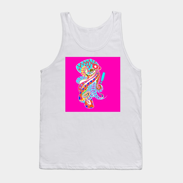 don pulpo ecopop in deep sea with mexican patterns Tank Top by jorge_lebeau